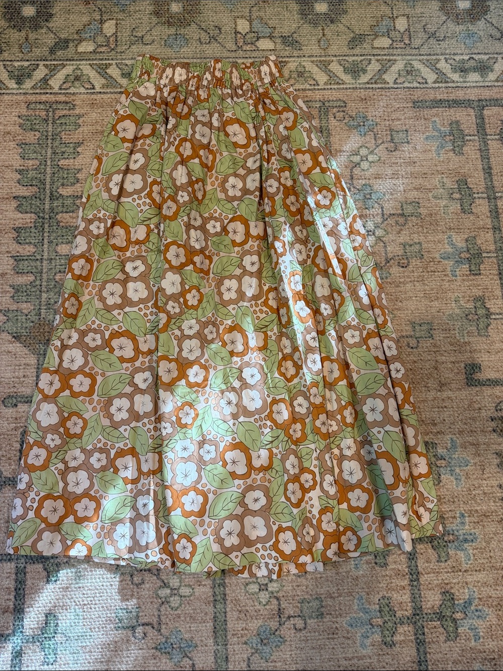 Buru Vintage-Inspired Floral Maxi Skirt | Size small/medium